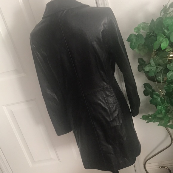 Black LEATHER jacket 😀. Medium - Picture 2 of 5